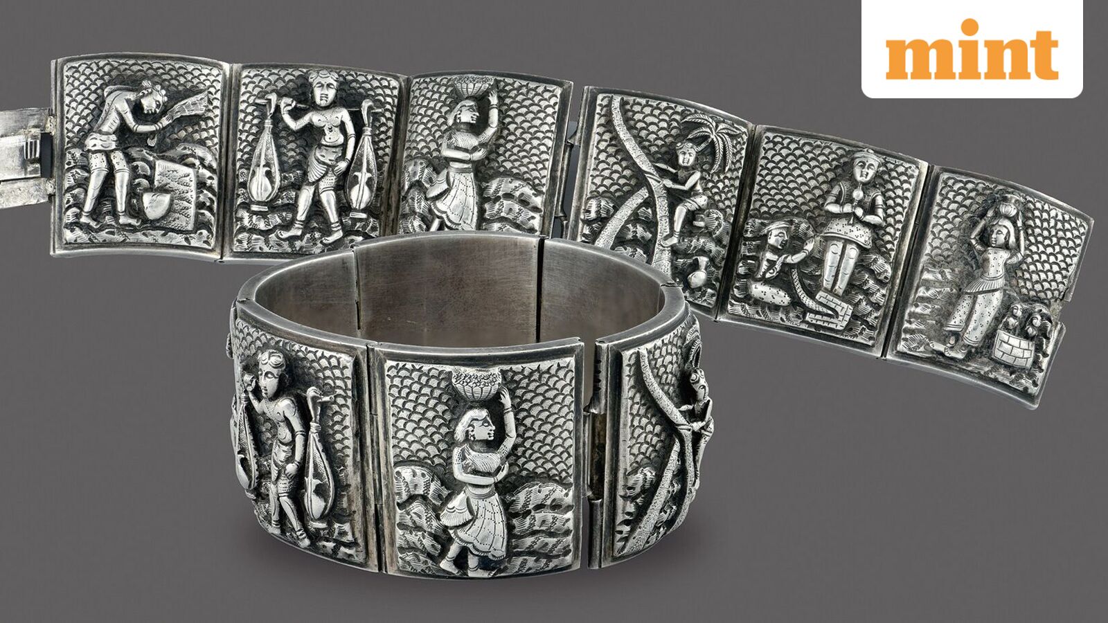 A silver bracelet from Tamil Nadu (1850-1880)