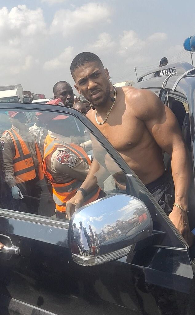 Anthony Joshua has reportedly returned to the UK following a horror car crash in Nigeria
