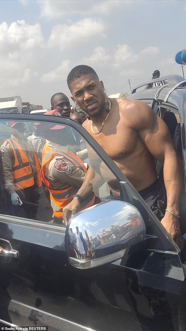Anthony Joshua has reportedly returned to the UK following a horror car crash in Nigeria