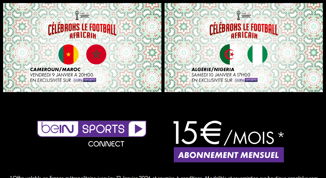 Les quarts de finale de la Coupe d’Afrique des Nations TotalEnergies, Maroc 2025, ça commence ce soir sur beIN SPORTS !