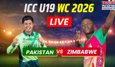 ZIM-U19 37/4 (9.5) vs PAK-U19 | PAKU19 vs ZIMU19 Live Score ICC U19 WC 2026 Scoreboard Streaming Online Watch Pakistan U19 Banam Zimbabwe U19 Aaj Ke Match Ka Score TV Channel Telecast On Star Sports, Sports 18, JioHotstar, Youtube,Times Now