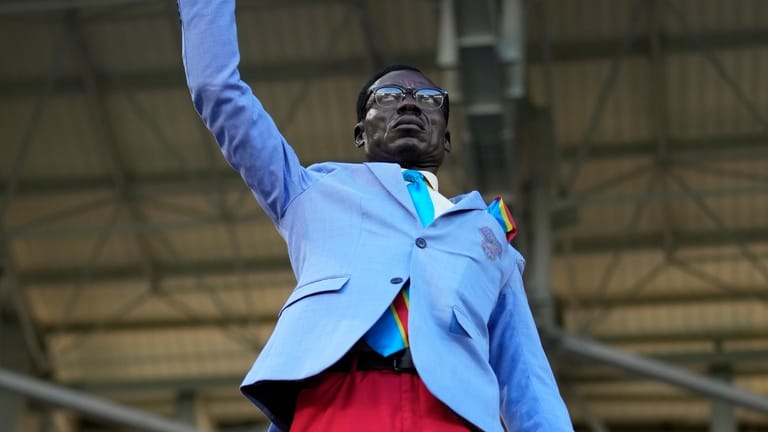 Michel Nkuka Mboladinga, a DR Congo fan impersonating late Congolese...