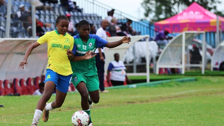 Girls participate in an U-17 tournament promoted by Africa's governing...