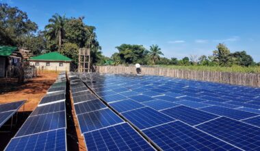 Solar power plant in Zimbabwe.