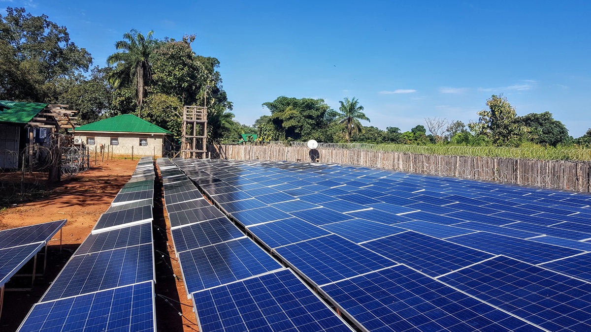 Solar power plant in Zimbabwe.