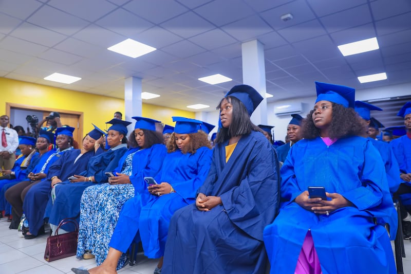 Students who completed BYU–Pathway Worldwide programs attend the completion ceremony in Lagos, Nigeria, Dec. 11, 2025.