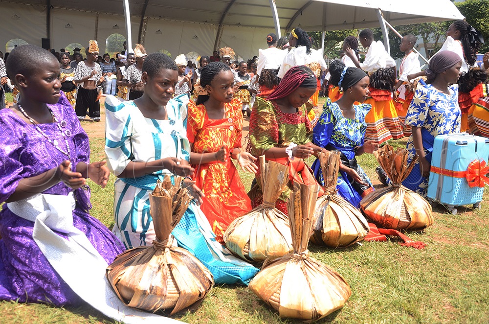 Children display gifts on the closing day of the 19th Ekisaakaate held at Hormisdallen School Gayaza in Wakiso district on Saturday January 10, 2026. (Photo by Juliet Anna Lukwago)