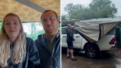En voyage de noces, Martin et Camille sont bloqués par les inondations en Afrique du Sud : « On ne sait pas quand on va pouvoir rentrer »
