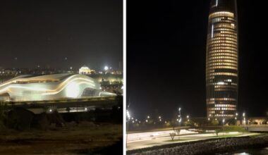 Rabat by night: la Tour Mohammed VI et le Grand Théâtre se parent de lumière