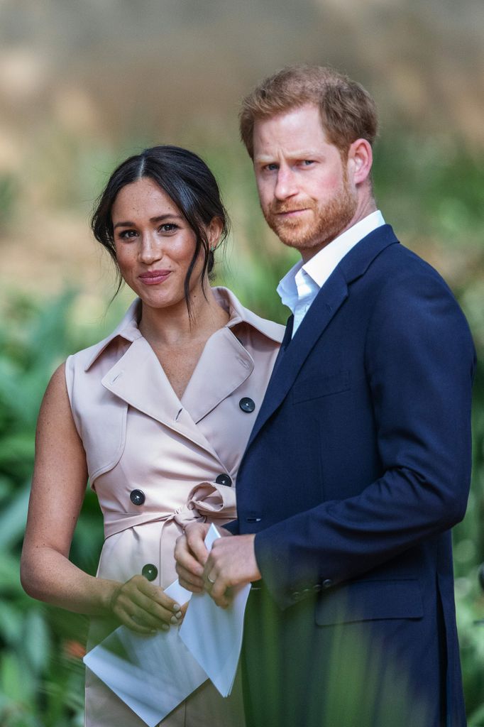 Prince Harry and Meghan at the British High Commissioner residency in Johannesburg