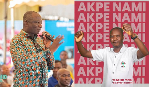 MCE for Akatsi South, Daniel Dagba (L) and Bernard Ahiafor MP (R)