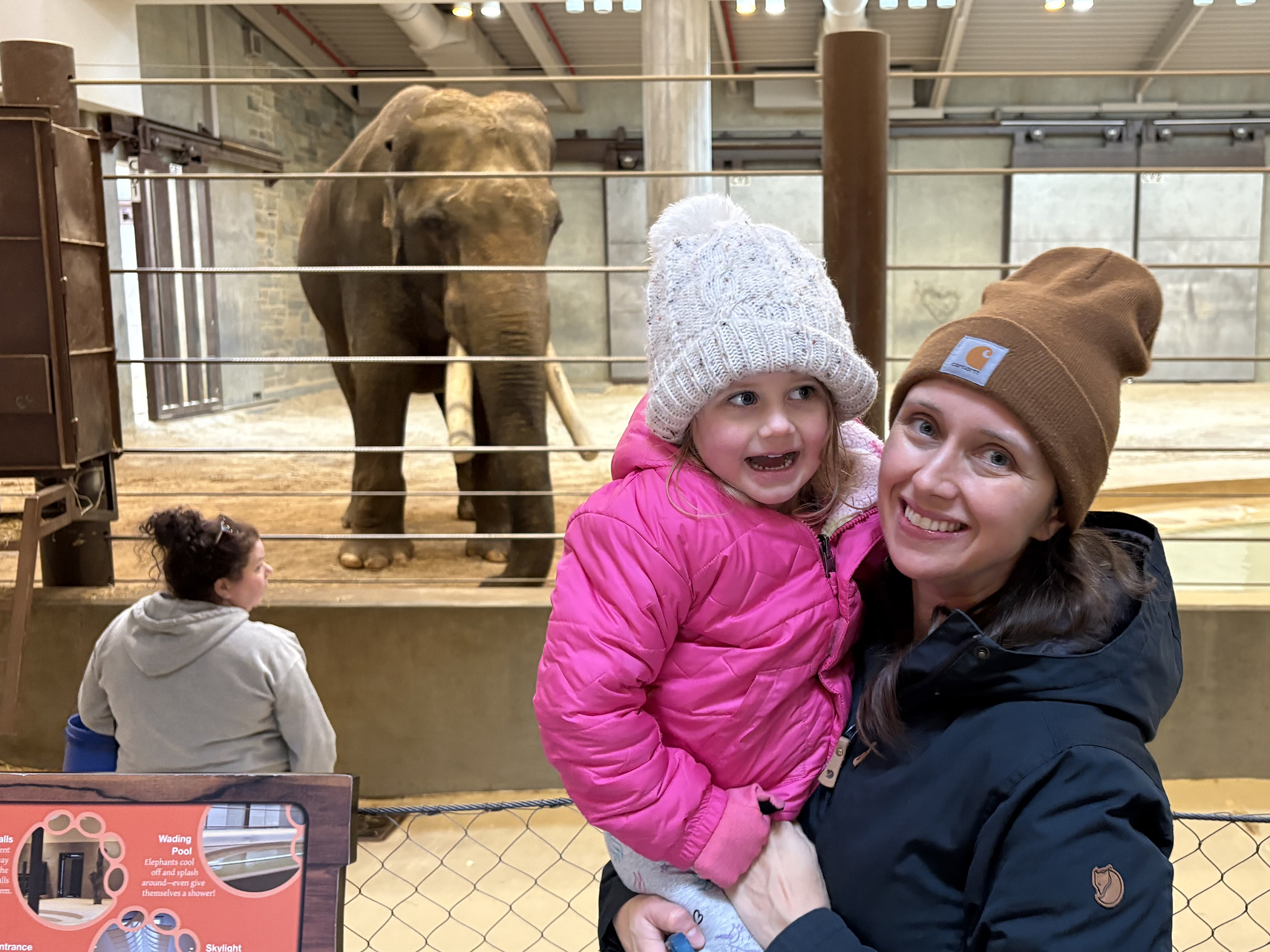 Anna and Lyla get a close-up view of an Indian...