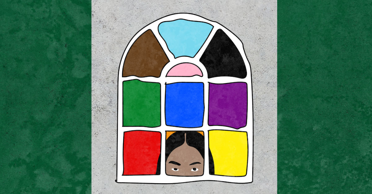 The challenge of coming out in Nigeria. (Illustration courtesy of Minority Africa)