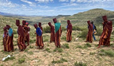 Initiates walking in silence, guided by tradition, with the mountains standing as witnesses. (Photo: Felix Dlangamandla)