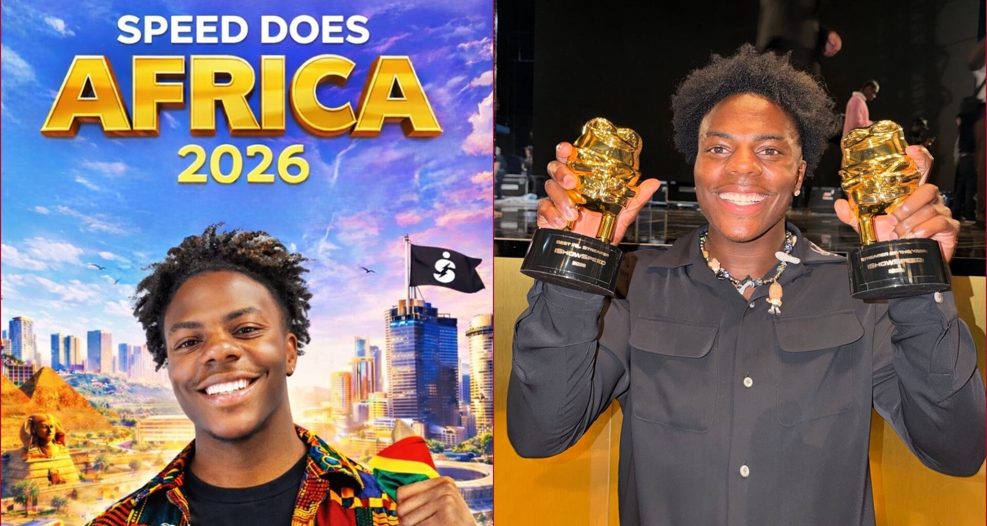 American streamer IShowSpeed is awaited in Kenya.