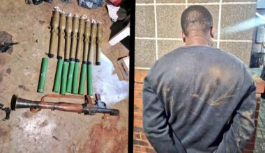 Man arrested with rocket launcher explosives Malvern Ekurhuleni