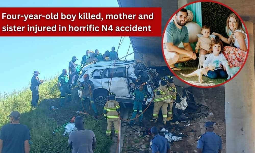 Four-year-old boy killed, mother and sibling injured in horrific N4 accident
