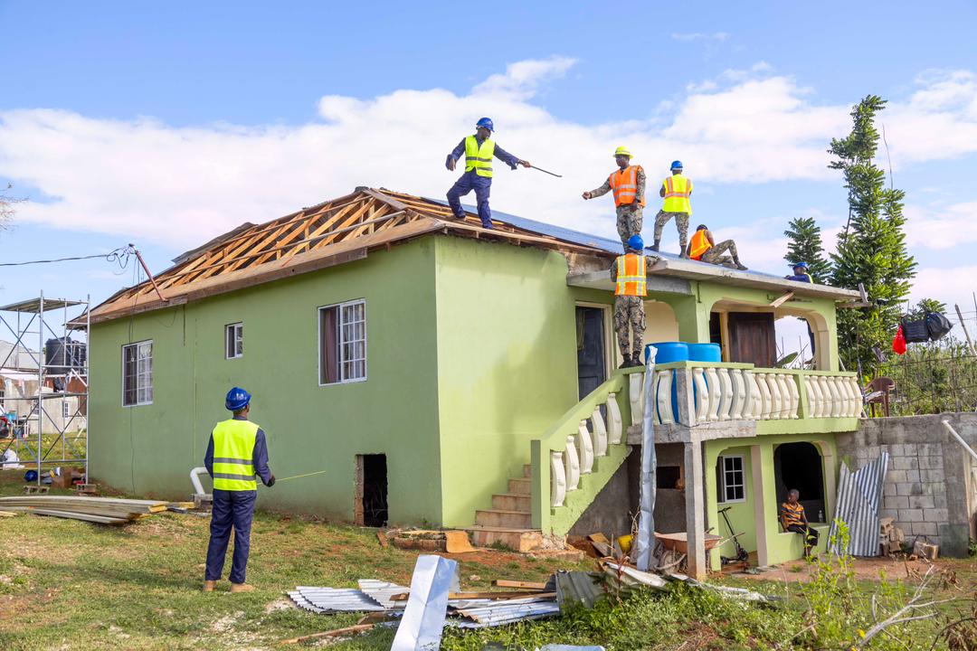 GAF engineers undertake reconstruction works in Jamaica
