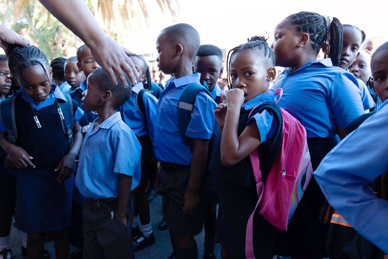 First day back at school for students at Thembani Primary in Langa, 14 January 2026. (Photo: David Harrison)