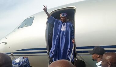 Tinubu arrives Abuja from Guinea-Bissau