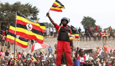 Photos show opposition leader Bobi Wine campaigning ahead of Uganda's presidential election