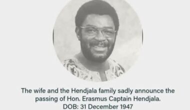 Former Swapo and RDP member Erasmus Hendjala dies aged 78 - News