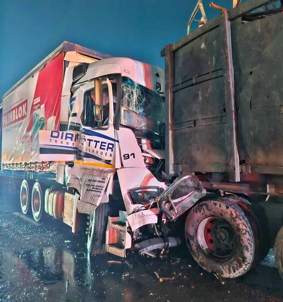 One killed in truck collision on R21 south near Atlas Road