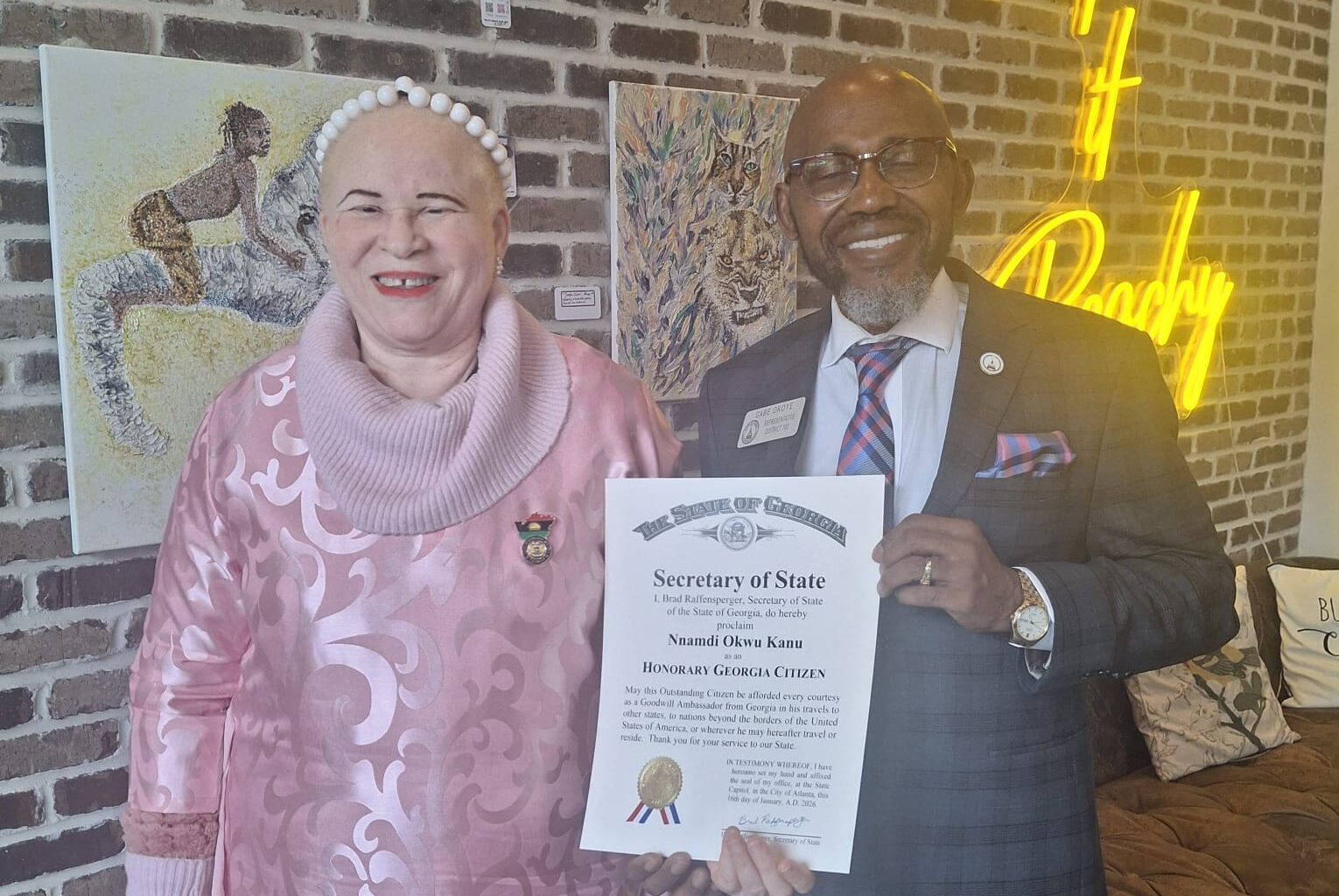 US state, Georgia grants Nnamdi Kanu honorary citizenship