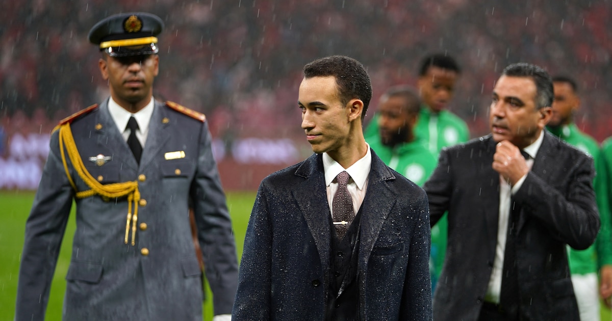 Le prince Hassan lors d'un match du Maroc à la Coupe d'Afrique des nations, le 21 décembre 2025.