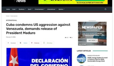 Zimbabwe joins Cuba decryig US aggression against Venezuela