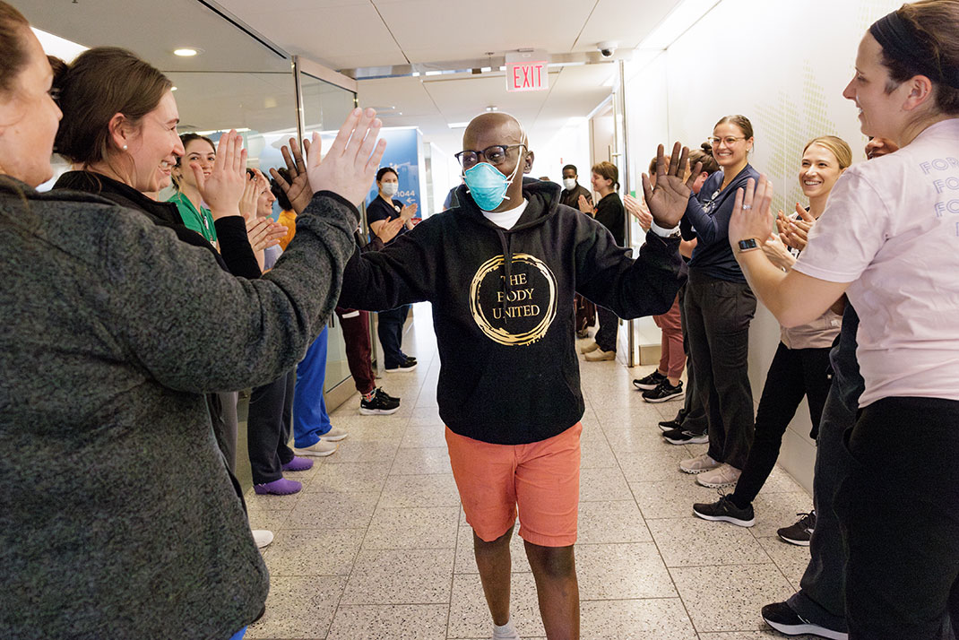 Byamukama leaving hospital in the US.