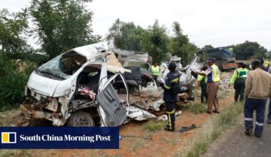 13 children killed in South Africa as minibus collides with truck near Johannesburg