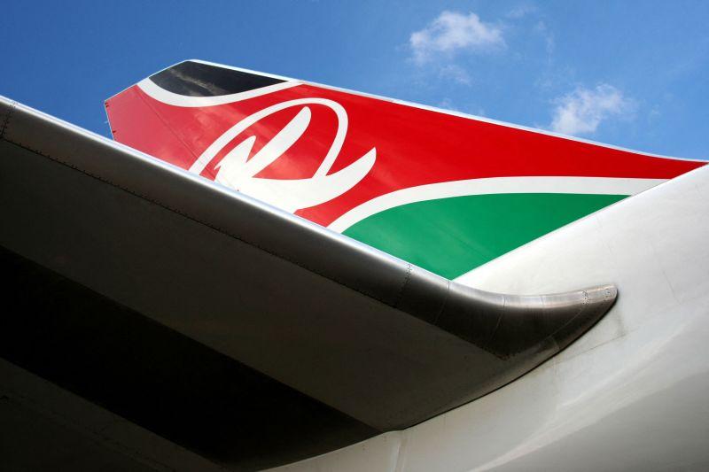 Kenya Airways tail with livery