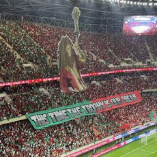 Le tifo des supporters marocains, en septembre 2025.