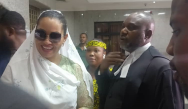 Kogi Central senator, Natasha Akpoti-Uduaghan in court on Tuesday, May 13, 2027. Photo: Deborah Musa