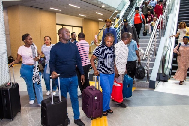 Passengers arrive at the SGR terminal, not knowing their trip would be cancelled. Credit: Kizito Makoye/IPS