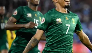 oswin appollis r celebrates scoring to give south africa victory over zimbabwe in marrakesh photo afp