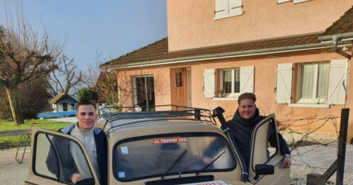 Corbelin. Louis et Tanguy en route pour le 4L Trophy
