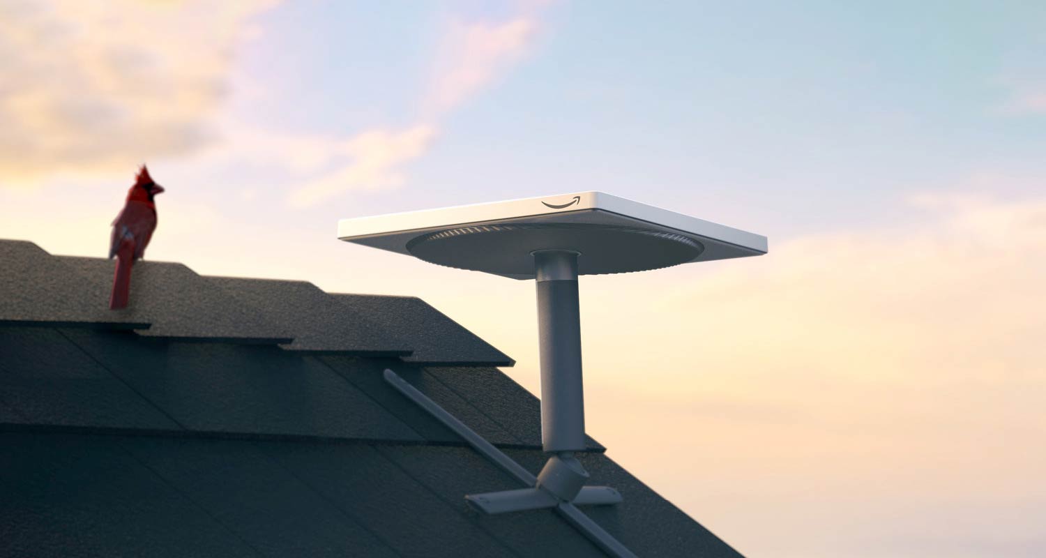 Amazon Leo terminal on a rooftop