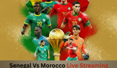 Senegal and Morocco players line up before the AFCON 2025