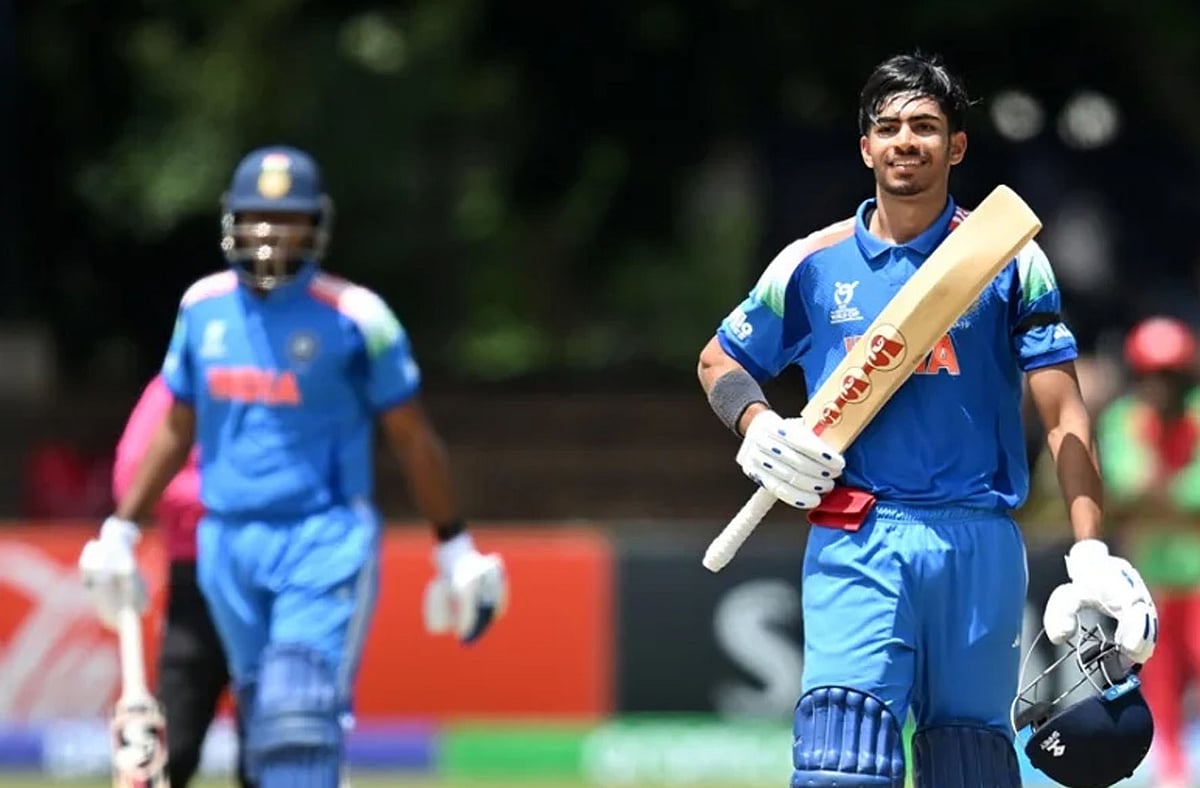 Vihaan Malhotra hits century as India crush Zimbabwe
