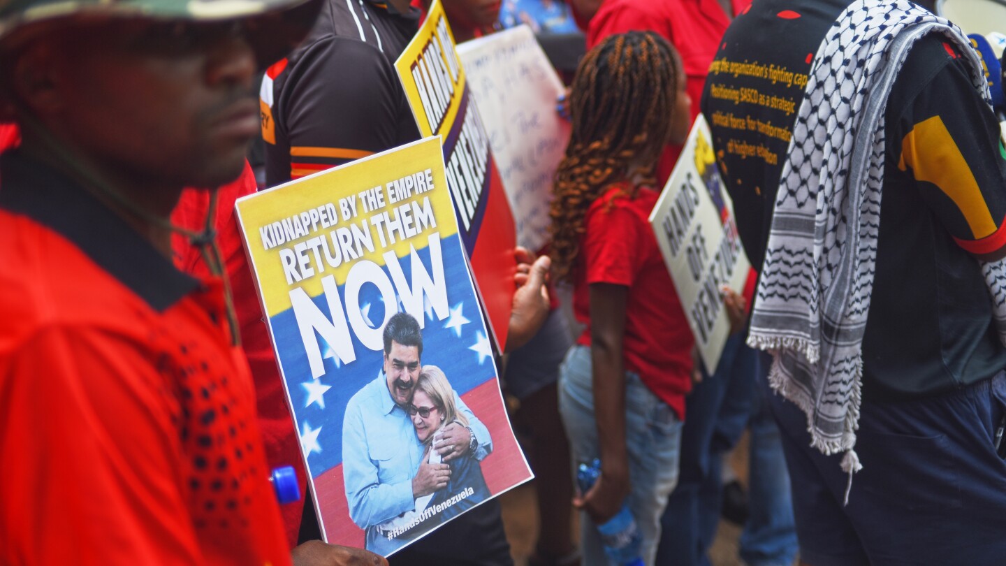 Protesters in South Africa condemn US intervention in Venezuela, call for Maduro's release