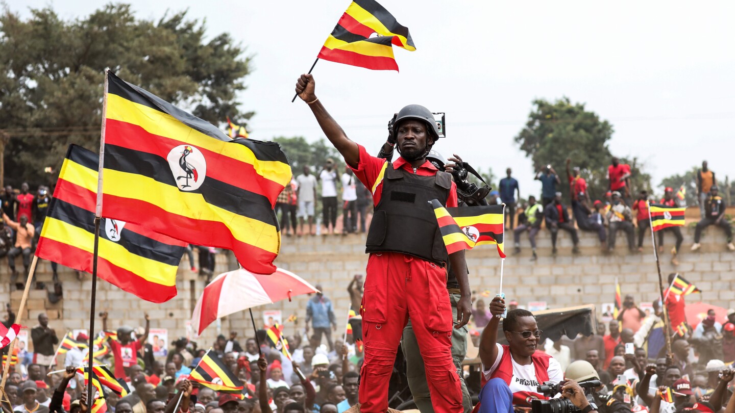 Photos show opposition leader Bobi Wine campaigning ahead of Uganda's presidential election