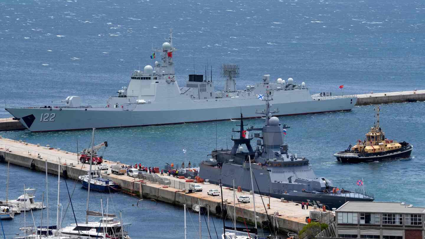 Warships from China, Russia and Iran arrive in South African waters for naval drills