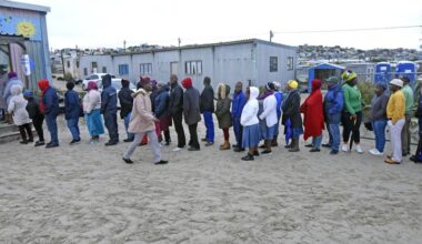 Khayelitsha residents queue to vote during the general elections in Cape Town on 8 May 2019. (Photo: Gallo Images / Brenton Geach)