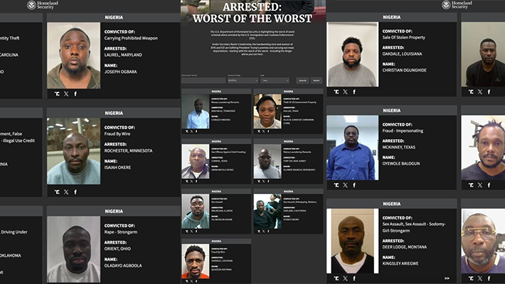 'Worst' Nigerian criminals convicted of terrorism, murder, rape, fraud; U.S. to deport 79