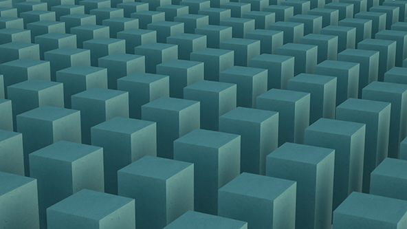 3D turquoise block pattern