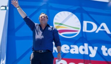 Leader of South Africa's second biggest political party says he will step down