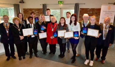Young people recognised at Rotary Clubs of Newark and Newark Castle’s annual Awards for Courage at Newark Showground