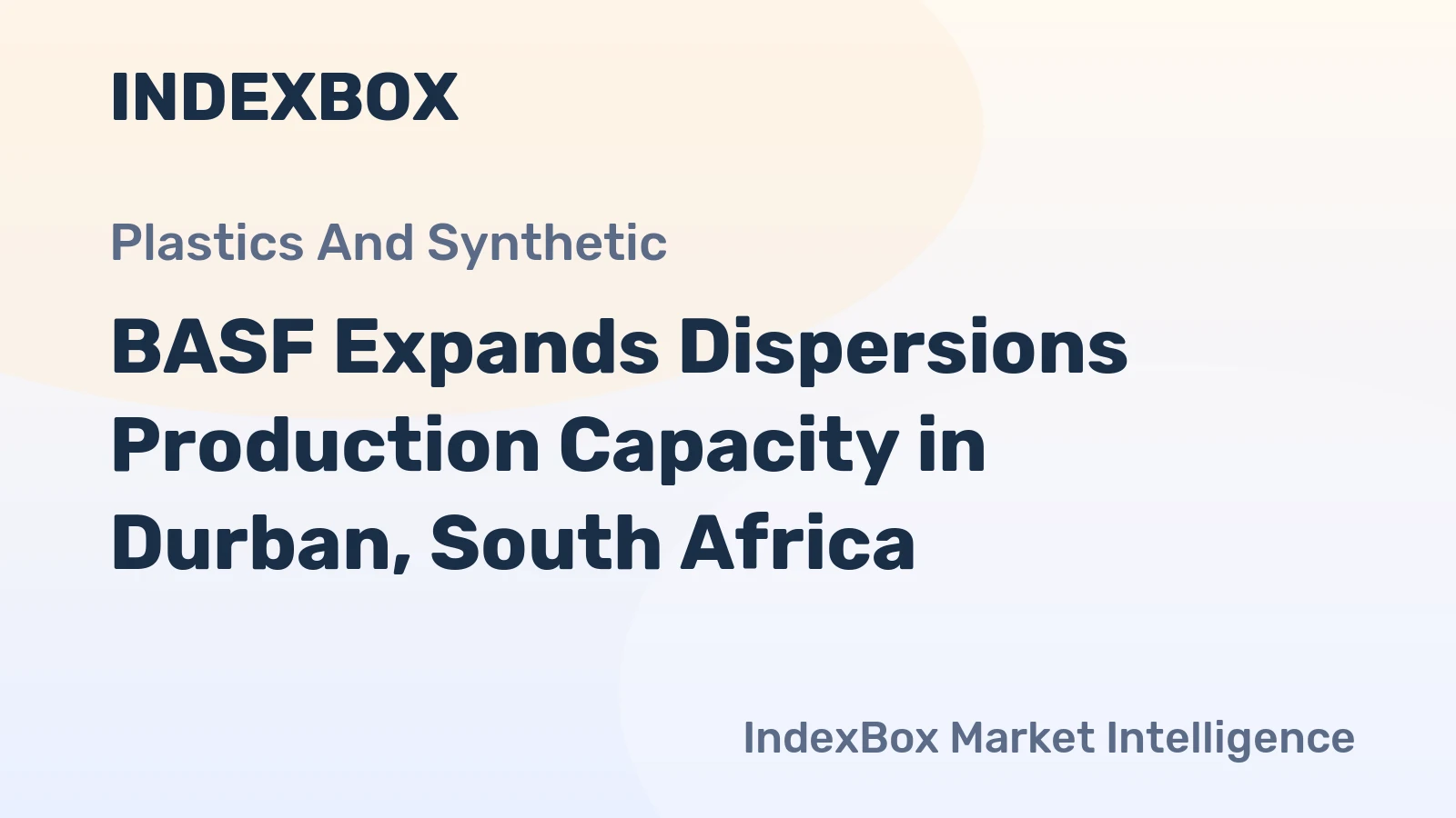 BASF Boosts Dispersions Production in South Africa, Opens New Lab - News and Statistics